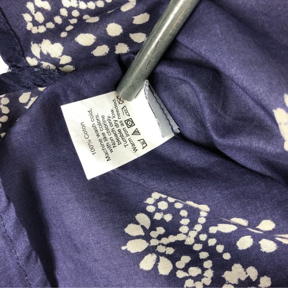 Madewell Collarless Popover Shirt in Flowerstamp size small - Picture 5 of 8